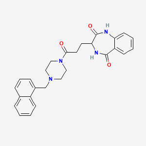 3-{3-[4-(naphthalen-1-ylmethyl)piperazin-1-yl]-3-oxopropyl}-3,4-dihydro-1H-1,4-benzodiazepine-2,5-dione