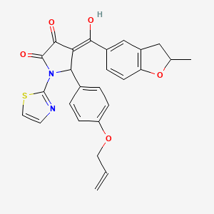 3-hydroxy-4-[(2-methyl-2,3-dihydro-1-benzofuran-5-yl)carbonyl]-5-[4-(prop-2-en-1-yloxy)phenyl]-1-(1,3-thiazol-2-yl)-1,5-dihydro-2H-pyrrol-2-one