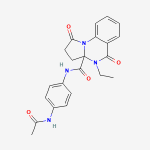 N-[4-(acetylamino)phenyl]-4-ethyl-1,5-dioxo-2,3,4,5-tetrahydropyrrolo[1,2-a]quinazoline-3a(1H)-carboxamide