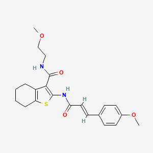 N-(2-methoxyethyl)-2-{[(2E)-3-(4-methoxyphenyl)prop-2-enoyl]amino}-4,5,6,7-tetrahydro-1-benzothiophene-3-carboxamide