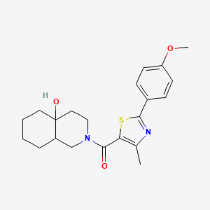 molecular formula C21H26N2O3S B11128994 (4a-hydroxyoctahydroisoquinolin-2(1H)-yl)[2-(4-methoxyphenyl)-4-methyl-1,3-thiazol-5-yl]methanone 