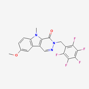 8-methoxy-5-methyl-3-(pentafluorobenzyl)-3,5-dihydro-4H-pyridazino[4,5-b]indol-4-one