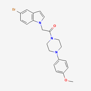 molecular formula C21H22BrN3O2 B11129032 2-(5-bromo-1H-indol-1-yl)-1-[4-(4-methoxyphenyl)piperazin-1-yl]ethanone 