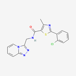 2-(2-chlorophenyl)-4-methyl-N-([1,2,4]triazolo[4,3-a]pyridin-3-ylmethyl)-1,3-thiazole-5-carboxamide