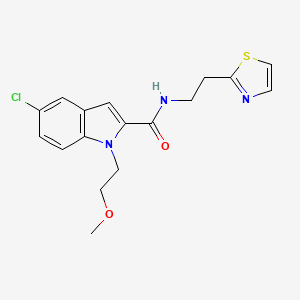 molecular formula C17H18ClN3O2S B11129046 5-chloro-1-(2-methoxyethyl)-N-[2-(1,3-thiazol-2-yl)ethyl]-1H-indole-2-carboxamide 