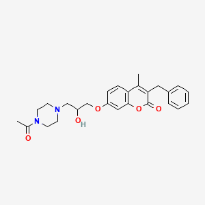 7-[3-(4-acetylpiperazin-1-yl)-2-hydroxypropoxy]-3-benzyl-4-methyl-2H-chromen-2-one