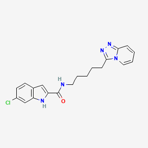 6-Chloro-N-(5-{[1,2,4]triazolo[4,3-A]pyridin-3-YL}pentyl)-1H-indole-2-carboxamide