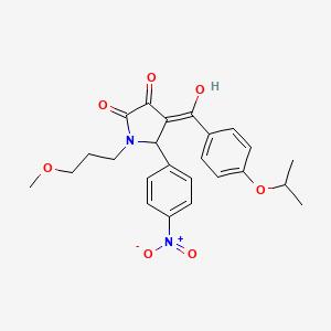 3-hydroxy-1-(3-methoxypropyl)-5-(4-nitrophenyl)-4-{[4-(propan-2-yloxy)phenyl]carbonyl}-1,5-dihydro-2H-pyrrol-2-one