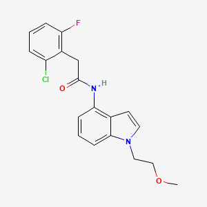 2-(2-chloro-6-fluorophenyl)-N-[1-(2-methoxyethyl)-1H-indol-4-yl]acetamide