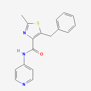 molecular formula C17H15N3OS B11129120 5-benzyl-2-methyl-N-(4-pyridyl)-1,3-thiazole-4-carboxamide 