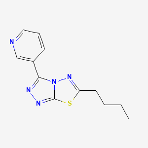 3-{6-Butyl-[1,2,4]triazolo[3,4-b][1,3,4]thiadiazol-3-yl}pyridine