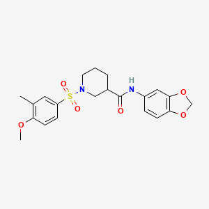 N-(1,3-benzodioxol-5-yl)-1-[(4-methoxy-3-methylphenyl)sulfonyl]piperidine-3-carboxamide