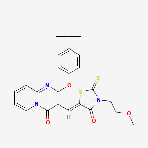 2-(4-tert-butylphenoxy)-3-{(Z)-[3-(2-methoxyethyl)-4-oxo-2-thioxo-1,3-thiazolidin-5-ylidene]methyl}-4H-pyrido[1,2-a]pyrimidin-4-one