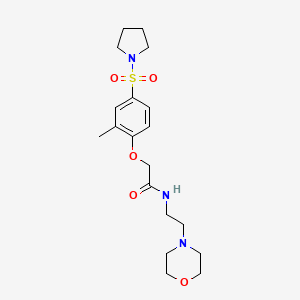 2-[2-methyl-4-(pyrrolidin-1-ylsulfonyl)phenoxy]-N-[2-(morpholin-4-yl)ethyl]acetamide