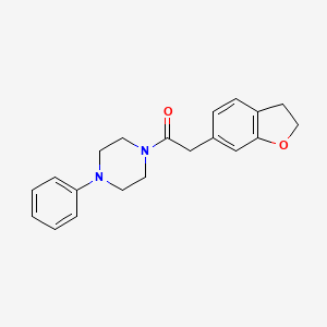 2-(2,3-Dihydro-1-benzofuran-6-yl)-1-(4-phenylpiperazin-1-yl)ethanone