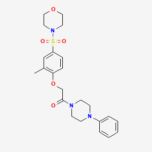 2-[2-Methyl-4-(morpholin-4-ylsulfonyl)phenoxy]-1-(4-phenylpiperazin-1-yl)ethanone