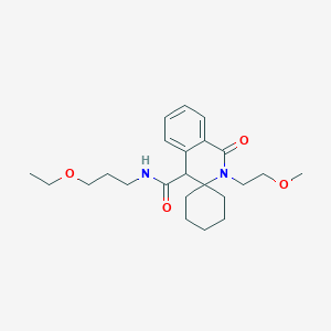 N-(3-ethoxypropyl)-2'-(2-methoxyethyl)-1'-oxo-1',4'-dihydro-2'H-spiro[cyclohexane-1,3'-isoquinoline]-4'-carboxamide