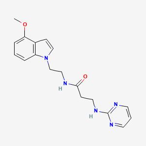 molecular formula C18H21N5O2 B11129210 N-[2-(4-methoxy-1H-indol-1-yl)ethyl]-3-(2-pyrimidinylamino)propanamide 