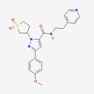 1-(1,1-dioxidotetrahydrothiophen-3-yl)-3-(4-methoxyphenyl)-N-[2-(pyridin-4-yl)ethyl]-1H-pyrazole-5-carboxamide