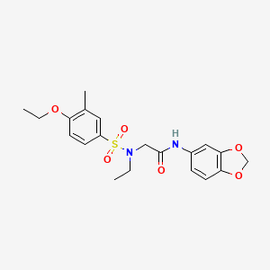 N-1,3-benzodioxol-5-yl-N~2~-[(4-ethoxy-3-methylphenyl)sulfonyl]-N~2~-ethylglycinamide