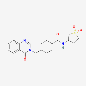 N-(1,1-dioxidotetrahydrothiophen-3-yl)-4-[(4-oxoquinazolin-3(4H)-yl)methyl]cyclohexanecarboxamide