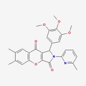 6,7-Dimethyl-2-(6-methylpyridin-2-yl)-1-(3,4,5-trimethoxyphenyl)-1,2-dihydrochromeno[2,3-c]pyrrole-3,9-dione