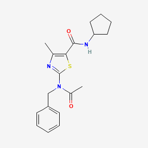 2-[acetyl(benzyl)amino]-N-cyclopentyl-4-methyl-1,3-thiazole-5-carboxamide