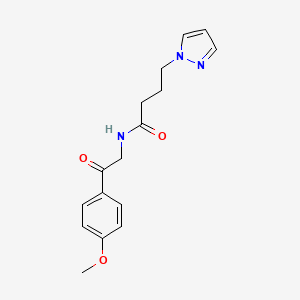 N-[2-(4-methoxyphenyl)-2-oxoethyl]-4-(1H-pyrazol-1-yl)butanamide