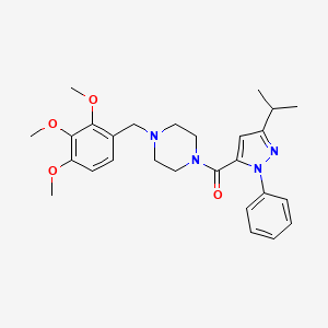 (3-isopropyl-1-phenyl-1H-pyrazol-5-yl)[4-(2,3,4-trimethoxybenzyl)piperazino]methanone