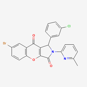 7-Bromo-1-(3-chlorophenyl)-2-(6-methylpyridin-2-yl)-1,2-dihydrochromeno[2,3-c]pyrrole-3,9-dione