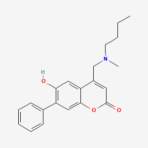 4-{[butyl(methyl)amino]methyl}-6-hydroxy-7-phenyl-2H-chromen-2-one