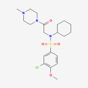 3-chloro-N-cyclohexyl-4-methoxy-N-[2-(4-methylpiperazin-1-yl)-2-oxoethyl]benzenesulfonamide