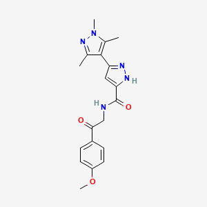 N-[2-(4-Methoxyphenyl)-2-oxoethyl]-1',3',5'-trimethyl-1H,1'H-[3,4'-bipyrazole]-5-carboxamide