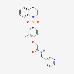 2-[4-(3,4-dihydroquinolin-1(2H)-ylsulfonyl)-2-methylphenoxy]-N-(pyridin-3-ylmethyl)acetamide