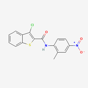 molecular formula C16H11ClN2O3S B11129367 3-Chloro-N-(2-methyl-4-nitrophenyl)-1-benzothiophene-2-carboxamide 