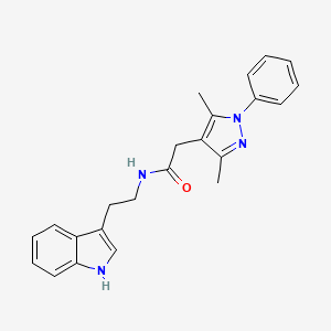 molecular formula C23H24N4O B11129370 2-(3,5-dimethyl-1-phenyl-1H-pyrazol-4-yl)-N-[2-(1H-indol-3-yl)ethyl]acetamide 