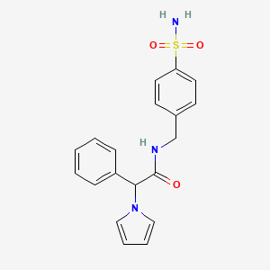 2-phenyl-2-(1H-pyrrol-1-yl)-N-(4-sulfamoylbenzyl)acetamide