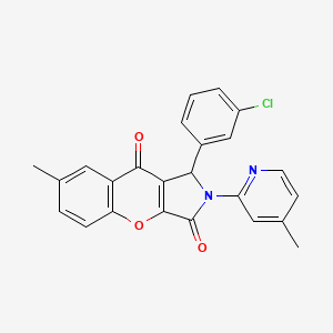 1-(3-Chlorophenyl)-7-methyl-2-(4-methylpyridin-2-yl)-1,2-dihydrochromeno[2,3-c]pyrrole-3,9-dione