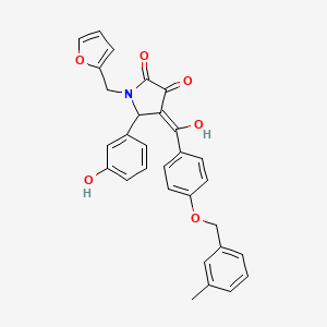 1-(furan-2-ylmethyl)-3-hydroxy-5-(3-hydroxyphenyl)-4-({4-[(3-methylbenzyl)oxy]phenyl}carbonyl)-1,5-dihydro-2H-pyrrol-2-one