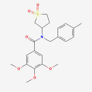 molecular formula C22H27NO6S B11129446 N-(1,1-dioxidotetrahydrothiophen-3-yl)-3,4,5-trimethoxy-N-(4-methylbenzyl)benzamide 