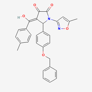 5-[4-(benzyloxy)phenyl]-3-hydroxy-1-(5-methyl-1,2-oxazol-3-yl)-4-[(4-methylphenyl)carbonyl]-1,5-dihydro-2H-pyrrol-2-one