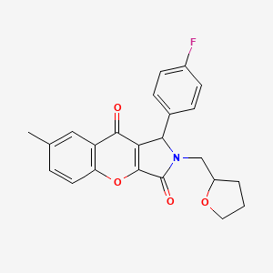 1-(4-Fluorophenyl)-7-methyl-2-(tetrahydrofuran-2-ylmethyl)-1,2-dihydrochromeno[2,3-c]pyrrole-3,9-dione