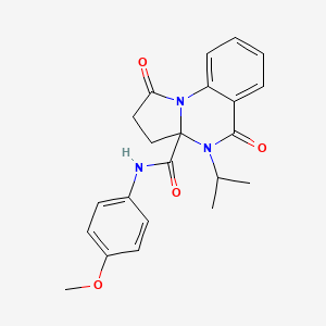 4-isopropyl-N-(4-methoxyphenyl)-1,5-dioxo-2,3,4,5-tetrahydropyrrolo[1,2-a]quinazoline-3a(1H)-carboxamide