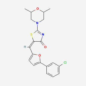 (5E)-5-{[5-(3-chlorophenyl)furan-2-yl]methylidene}-2-(2,6-dimethylmorpholin-4-yl)-1,3-thiazol-4(5H)-one