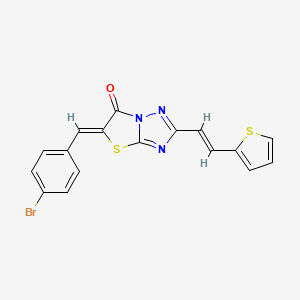 (5Z)-5-(4-bromobenzylidene)-2-[(E)-2-(thiophen-2-yl)ethenyl][1,3]thiazolo[3,2-b][1,2,4]triazol-6(5H)-one