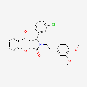 1-(3-Chlorophenyl)-2-[2-(3,4-dimethoxyphenyl)ethyl]-1,2-dihydrochromeno[2,3-c]pyrrole-3,9-dione