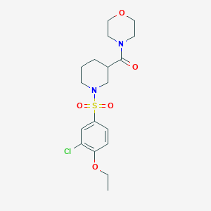 molecular formula C18H25ClN2O5S B11129478 [1-(3-Chloro-4-ethoxy-benzenesulfonyl)-piperidin-3-yl]-morpholin-4-yl-methanone 