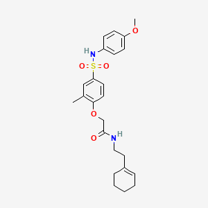 N-[2-(cyclohex-1-en-1-yl)ethyl]-2-{4-[(4-methoxyphenyl)sulfamoyl]-2-methylphenoxy}acetamide