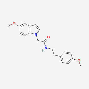 molecular formula C20H22N2O3 B11129487 2-(5-methoxy-1H-indol-1-yl)-N-[2-(4-methoxyphenyl)ethyl]acetamide 