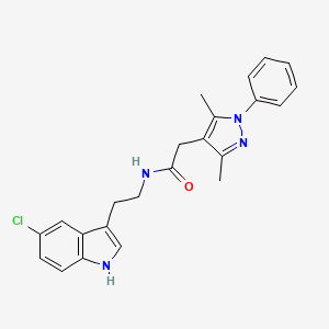 N-[2-(5-chloro-1H-indol-3-yl)ethyl]-2-(3,5-dimethyl-1-phenyl-1H-pyrazol-4-yl)acetamide